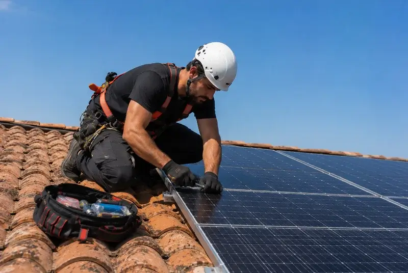 Maintenance et monitoring de panneaux solaires à Lahosse